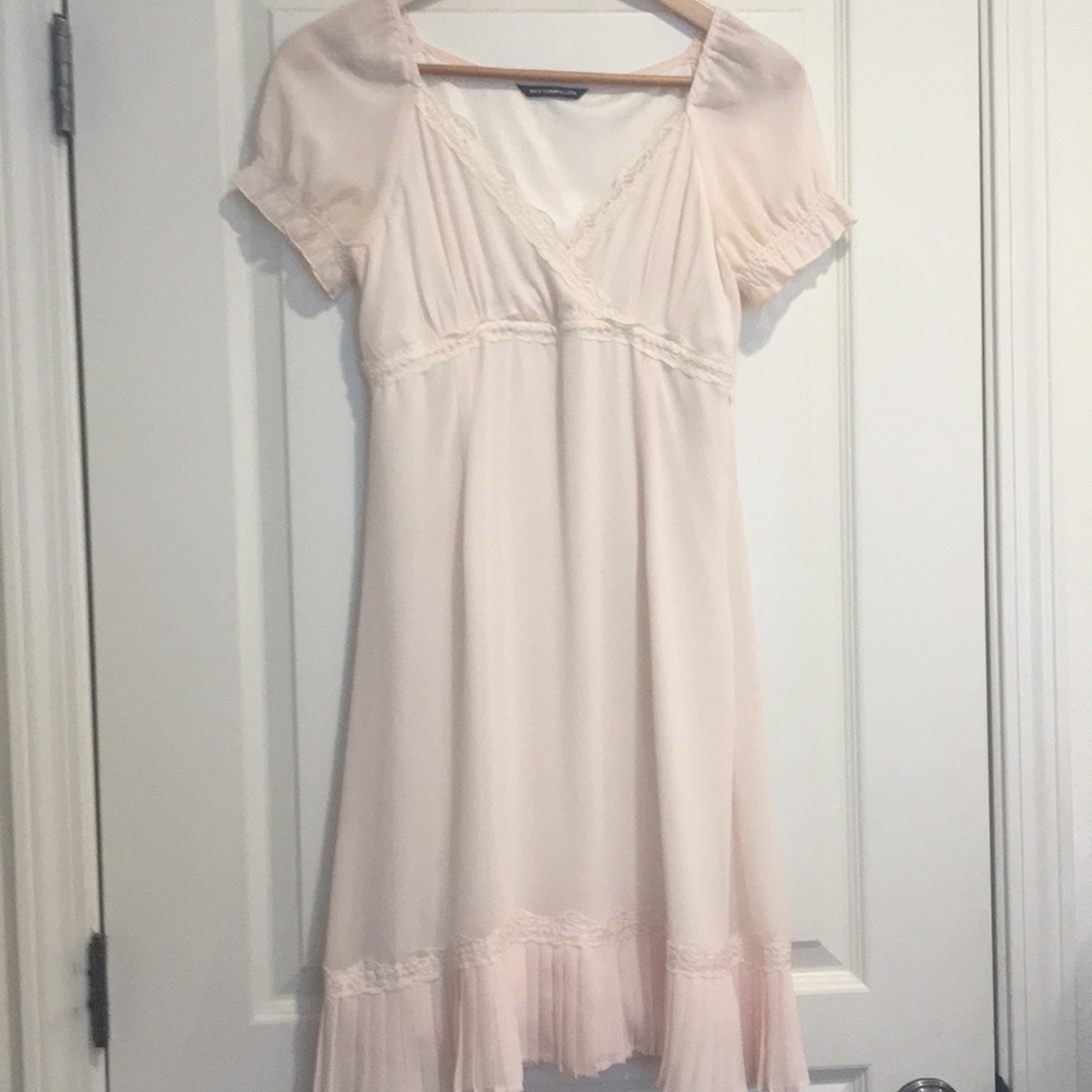 peach dress